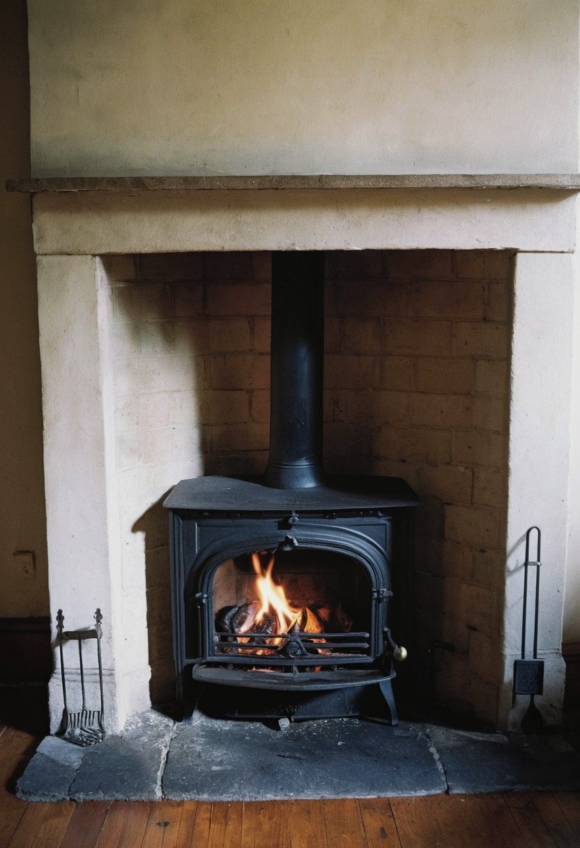 At the hearth